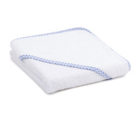 weiß, hellblaue Paspel